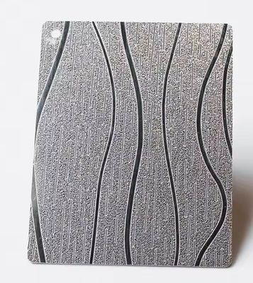 Silber Spiegel Veredelung Prägte Edelstahlplatte - Grade 201 Dekorationswandplatte mit 0,85 mm Dicke