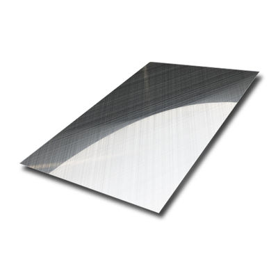 Guter Preis Kreuzgebürstetes Edelstahlblech der Güteklasse 304 mit Haarlinienoberfläche 1219x2438mm Platte für architektonische Dekoration Online