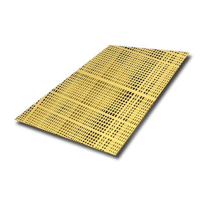 Guter Preis Super Mirror Finish Gold PVD geätzte Edelstahlplatte 1219x3048mm für dekorative Anwendungen Online