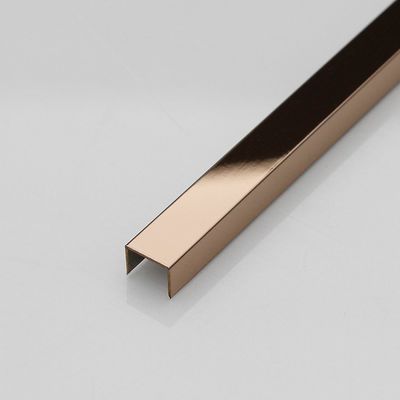 Rose Gold U Profil Edelstahl 304 Eckfliesen mit 0,65 mm Dicke