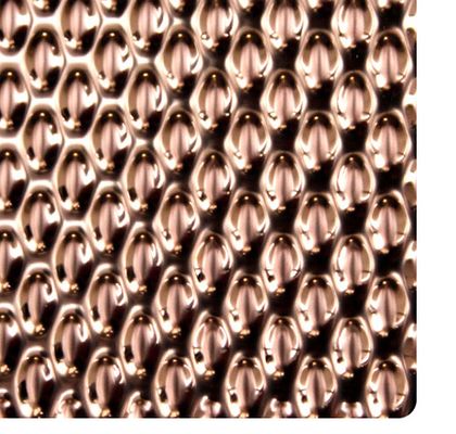Roségold Spiegel 6WL Muster Geprägte Edelstahlplatte 0,85 mm Dicke für dekorative Wand und Decke