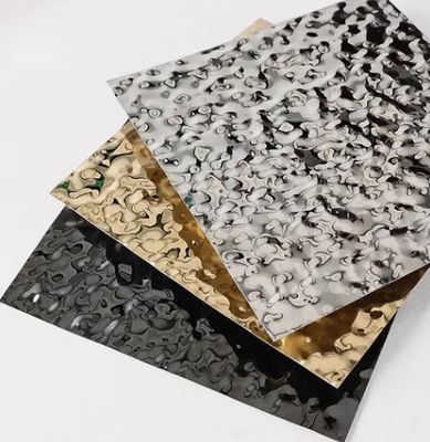Spiegelveredelung PVD-Farbe Beschichtet 0,65 mm Dicke Wassereckung Edelstahlblech für dekorative Decke und Wand