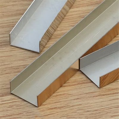 Guter Preis 304 Edelstahl U-Profil Fliesenprofil mit V-Nut/Biegetechnik und 2438mm/3048mm Länge Online