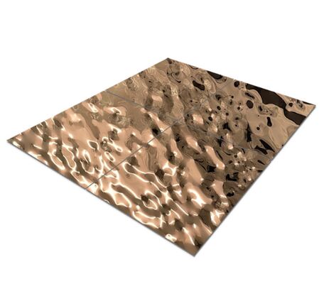 Guter Preis Rose Gold Spiegel Wasser Ripple Blatt Dekoration Wand, Keller, Hotel Online