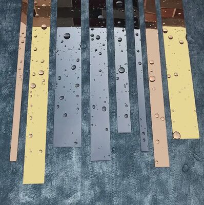 Selbstklebende Edelstahlschliff, Flexible Metallrand Wanddekoration