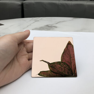 PVD-beschichtete Bronze-Spiegel 201-Grad-Dekorationsplatte aus Edelstahl mit 6K/8K Oberflächenveredelung