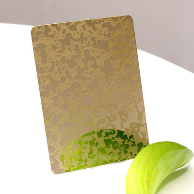 Verschiedene farbbeschichtete geätzte Edelstahlbleche der Güte 304 mit 70 Mikrometer PVC-Folie