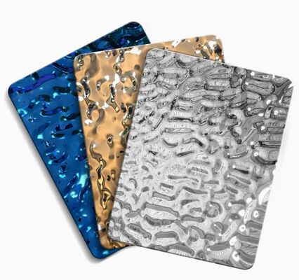 3D-Spiegel-Abschluss-Wasser-Wellen-Edelstahlplatten für Hotelprojekte