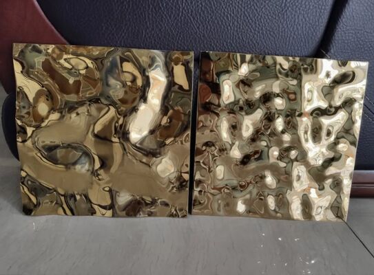 Guter Preis 304 Gold Spiegel Oberfläche Wasserspülung Edelstahlblech mit 0,65 mm Dicke für dekorative Anwendungen Online