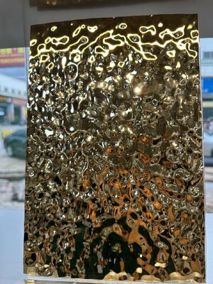 304 PVD-Grad mit Wasserbeschichtung, Ripple-Edelstahlblech 1219x2438mm für Decke und Wand