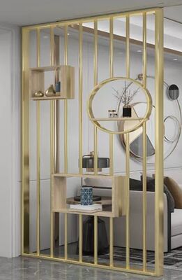Guter Preis Elegantes Trennwand-Display aus Edelstahl mit Regal Online