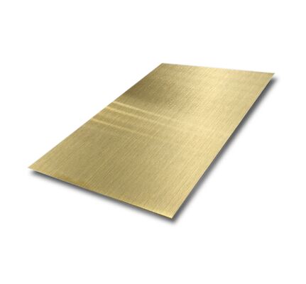 Haare Champagner Gold Edelstahlplatte, hochwertige PVD-Finixierung