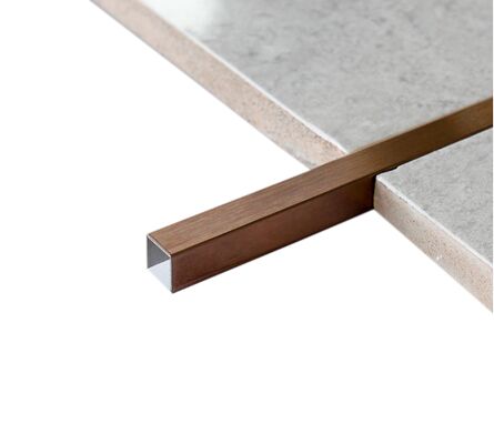 Guter Preis Elegante U-förmige Fliesenzierleiste aus gebürstetem Edelstahl in Roségold Online