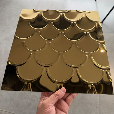 Guter Preis Goldspiegel-Edelstahlblech mit Fischschuppen-Design für dekorative Wandpaneele Online