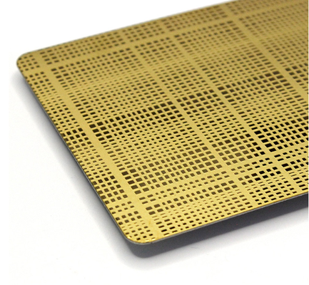Guter Preis Gold Spiegel Veredelung 304 Edelstahl geätztes Dekorationsblatt 1219x3048mm für Luxuswandplatten Online