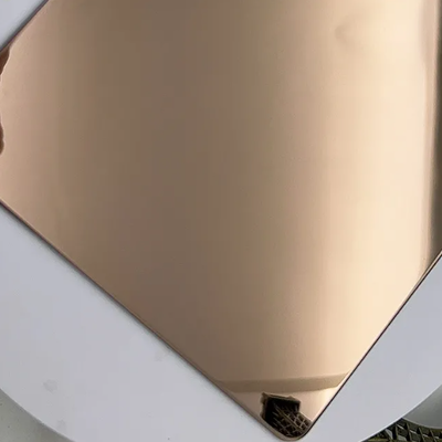304 Rose Gold Spiegel Edelstahlblech für Aufzug und Hoteldekor