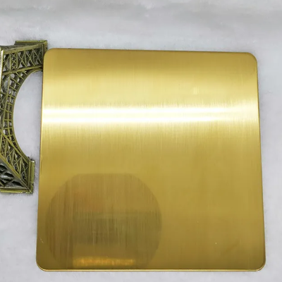 Guter Preis Robustes, titangoldfarbenes, gebürstetes Edelstahlpaneel 1220 x 2440 Online