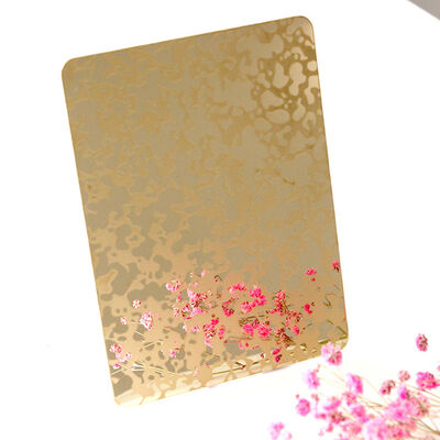 Guter Preis Gold Spiegel gegraut 304 Edelstahlblech mit Spiegel / gegraut Oberfläche in 1219x3048mm Größe Online