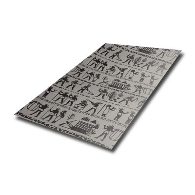 Ägyptisch-Muster-Grad 304 Edelstahl-Aufzugsblatt in 1219x3048mm Größe für dekorative Anwendungen