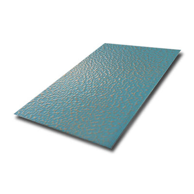 Guter Preis 304 Edelstahlblech mit Kupferpatineffekt und Hammertextur für dekorative Metallanwendungen Online