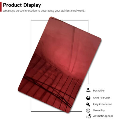 Guter Preis PVD China Rot Spiegel Farbe 304 Edelstahlblech EN Standard Dekorationsplatte Online