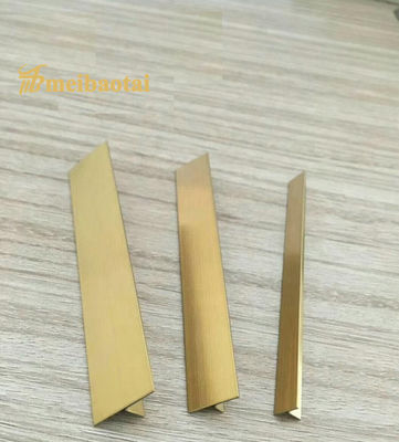 Guter Preis Gold beschichtet Edelstahl Fliesen Trim T-Form mit POSCO Material und 3048mm Länge Online