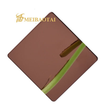 PVD-Farbspiegel Veredelung Dekorative Edelstahlplatte DIN-Standard für elegante Wand- und Deckendekoration