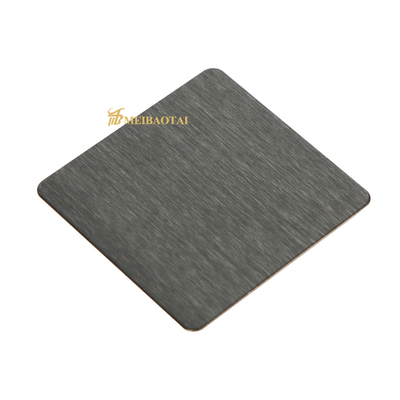Schwarzes Haarstrichedelstahlblech strahlte 0.45mm Stärke sand