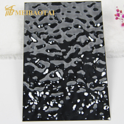 Schwarze anodisierte Größe des Wasser-Kräuselungs-Edelstahlblech-1219mmx2438mm