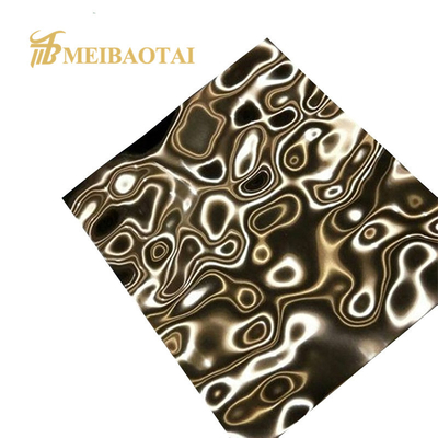 Decorative Water Ripple Stainless Steel Sheet DIN Standard 3m Length