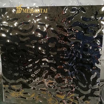 Guter Preis PVC-beschichtetes 304er Edelstahl-Wasserwellenblech mit silberner Spiegeloberfläche für Decke und Wand Online