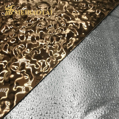 Guter Preis Gold PVD beschichtetes 0,55 mm dickes 304er Edelstahl-Wasserwellen-Dekorblech Online