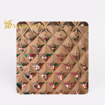 Guter Preis SS201 Edelstahl Diamond Plate, 10ft prägte Stahlblech 0.75mm dick Online