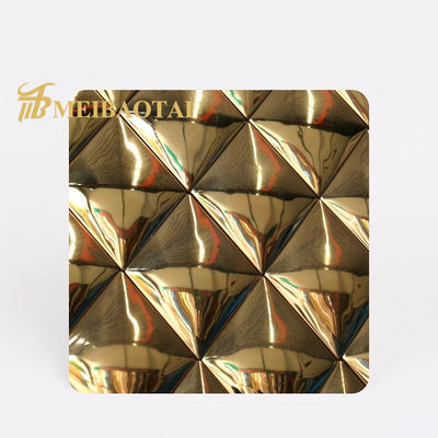 Guter Preis Spiegel des Goldss304 201 prägte Edelstahl-Farbblatt-Dekorations-Wand Online