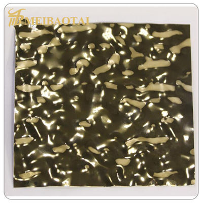 Guter Preis Gold Spiegel geprägte Edelstahlplatte 0,85 mm Dicke 3048 mm Länge Dekorative Metallplatte Online