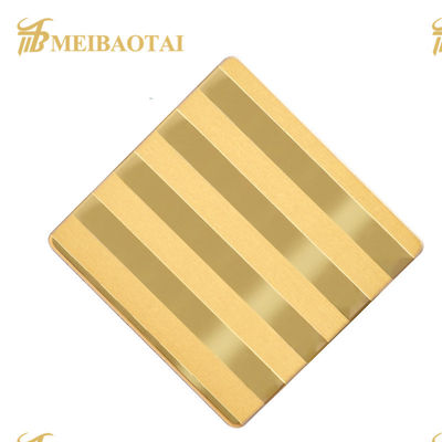 Guter Preis PVD Gold Spiegel 304 Edelstahlblech mit 1,15 mm Dicke für Wand- und Türdekoration Online