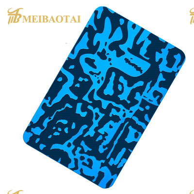 PVD poliertes SS201 Material 0,65 mm Dicke geätztes Edelstahlblech für Wanddekoration