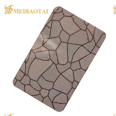 Guter Preis Edelstahlblech Rose Gold Black Mirror Etcheds 304 vier Fuß Online