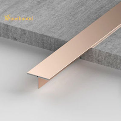 Guter Preis 10 Fuß lange Edelstahl-Fliesenleiste mit Roségold-PVD-Beschichtung und 201er Güte für dekorative Metallkanten Online
