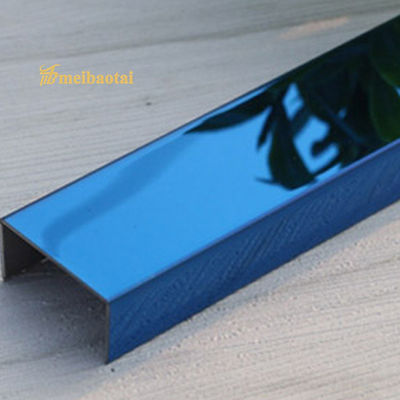 PVD Blau 304 Edelstahl U Trim Fliesen Rand Trim 20mm für Wanddekoration