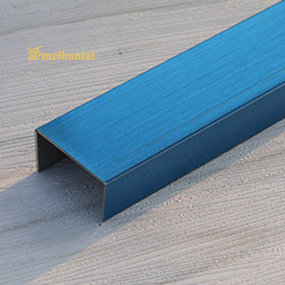 PVD blaue Stärke der Edelstahl-Fliesen-Ordnungs-8mm der Breiten-0.85mm