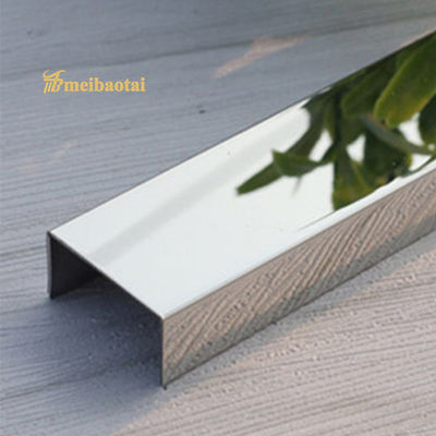 Guter Preis U10 gebürstete Edelstahl-Fliesenprofil mit PVD-Beschichtung, 2438 mm Länge, für Wand- und Bodenschutz Online