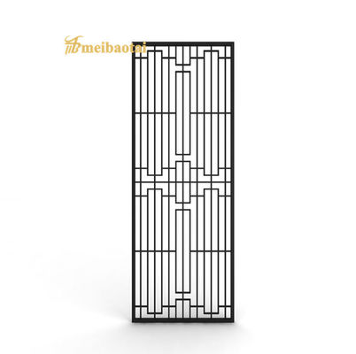 Guter Preis PVD Schwarz beschichtete Haarlinien-Design-Edelstahl-Raumteiler mit kundenspezifischer Größe für Zuhause und Hotel Online