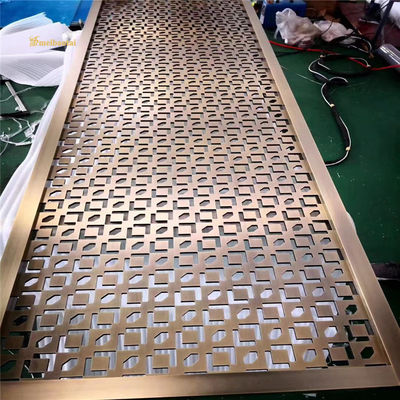 Guter Preis PVD Gold Schwarz Beschichteter Edelstahl Raumteiler mit Haarlack-Finish in Sondergröße Online
