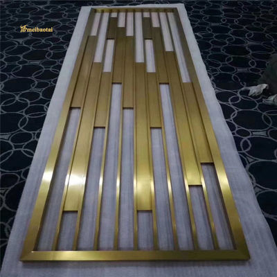 Guter Preis PVD-Goldfarbe 30 mm Dicke Lasergeschnitten Edelstahl Raum Trennscheibe Dekorationsstahl-Privatsphäre-Panel Online