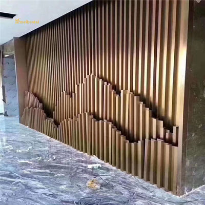 Guter Preis Rose Gold beschichtet Edelstahl Raum Trennscheibe mit Laserschneidetechnik und maßgeschneiderte Größe Online