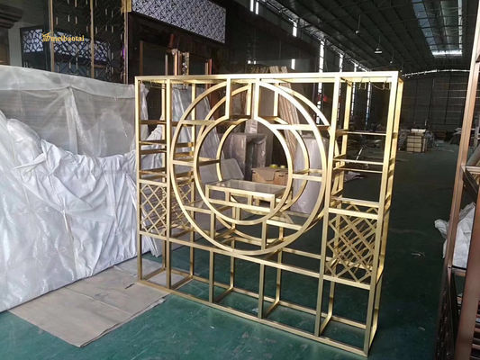 Guter Preis Dekorative Gold Spiegel Edelstahl Raum Trennscheibe anpassbare Größe Online