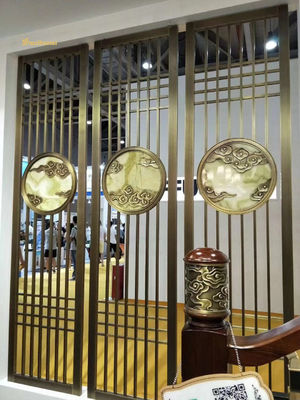 Guter Preis SS304 201 Gold Haarlinie Edelstahl Bildschirm Dekoration Hotel, Wand, Restaurant Online