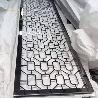 Guter Preis 201 Edelstahl-Raumteiler mit Laser-PVC und Spiegelveredelung Metallwandteiler Online