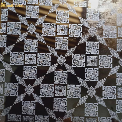 Guter Preis Regelmäßige symmetrische Zahl Muster geätzte Edelstahlblech-Aufzugs-Aufzug-dekorative Platte Online